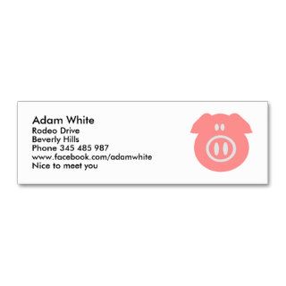Pig funny face business card templates