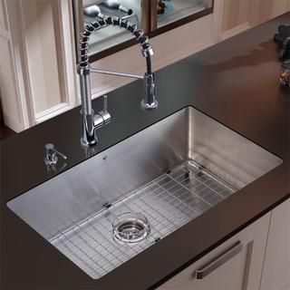 Vigo Stainless Steel Undermount Kitchen Sink Faucet Combo Set Vigo Sink & Faucet Sets