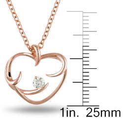 Miadora 14k Rose Gold 1/10ct TDW Floating Diamond Heart Necklace (G H, SI1) Miadora One of a Kind Necklaces