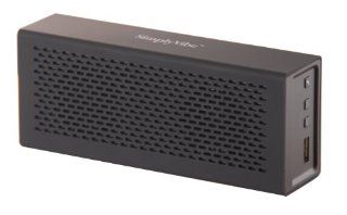 SimplyVibe V5 BT1 Black Bluetooth Speakers with Built In 18 Hour Rechargeable Battery  Players & Accessories