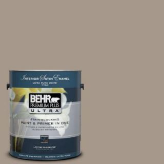 BEHR Premium Plus Ultra 1 Gal. #PPU5 7 Studio Taupe Satin Enamel Interior Paint 775401