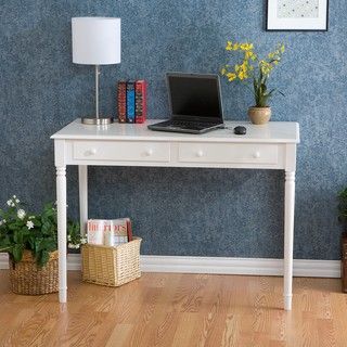 Highland 2 drawer White Writing Desk Upton Home Desks