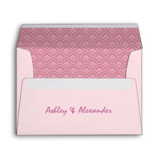 Pink Envelope with Feathered Chevrons Interior V02