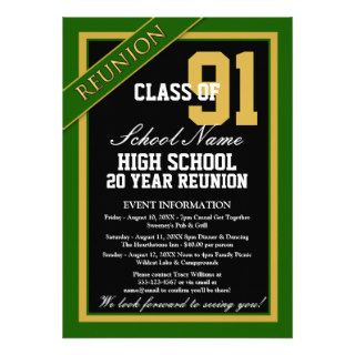 Classy Formal High School Reunion Custom Invite