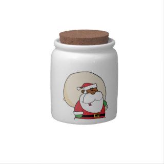 Black Santa Claus with Toy Sack Candy Jars