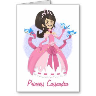 Elegant Princess Birthday Greeting Cards