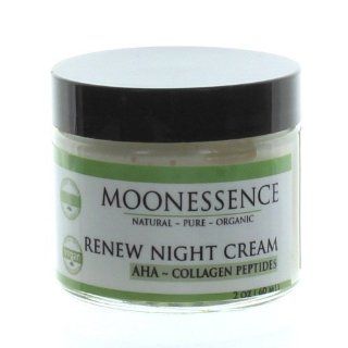 Moonessence Renew Night Cream, Aha with Collagen Peptides, 5 Ounce  Facial Night Treatments  Beauty