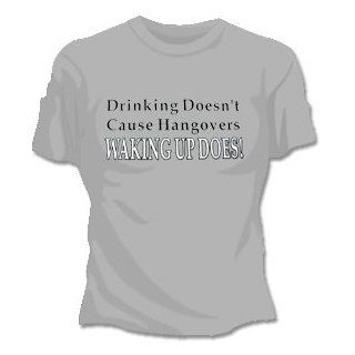 Drinking Doesn't Cause Girls T Shirt (Grey) #547 (Girls X Large) Clothing