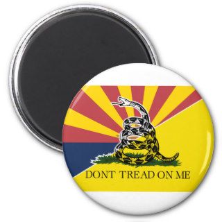 Arizona and Gadsden Flag Magnet