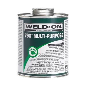 Weld On 16 oz. PVC 790 All Purpose Cement in Clear (Carton of 12) 10258