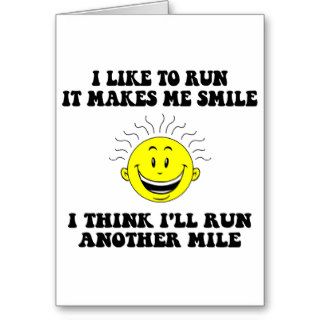Cute running saying cards