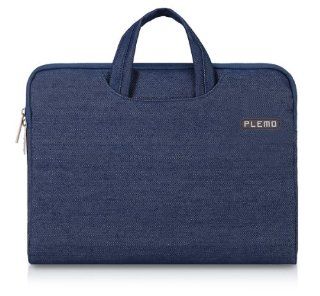 PLEMO Denim Fabric 13 13.3 Inch Laptop / Notebook Computer / MacBook / MacBook Pro / MacBook Air Case Briefcase Bag Pouch Sleeve, Blue Computers & Accessories