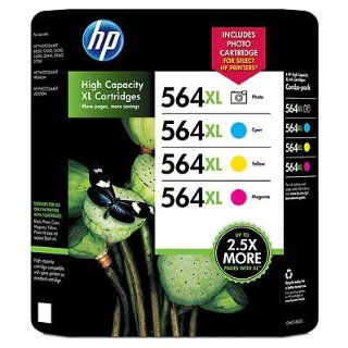 Genuine HP CH603BN (HP 564XL) Color Ink Cartridge Combo Pack (PHOTO, CYAN, MAGENTA, YELLOW) Electronics