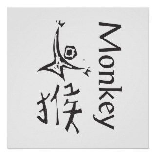 Chinese Zodiac Sign  Monkey Poster