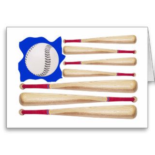 American Flag Baseball Gifts Greeting Card