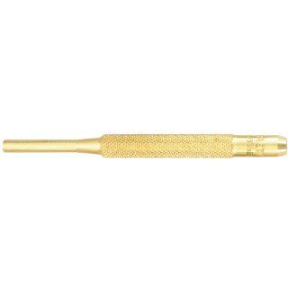 Starrett B565E Brass Drive Pin Punch, 4" Overall Length, 1 3/64" Pin Length, 3/16" Pin Diameter Hand Tool Pin Punches