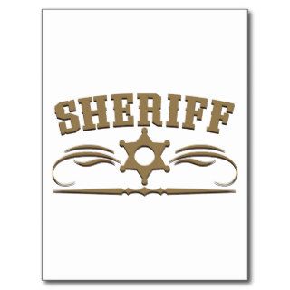Sheriff Western Style Post Cards