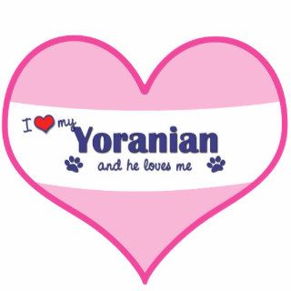 I Love My Yoranian (Male Dog) Photo Cut Out