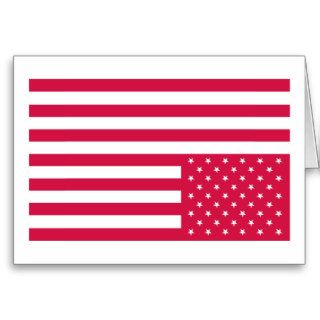 Upside Down American Flag   Red Greeting Cards