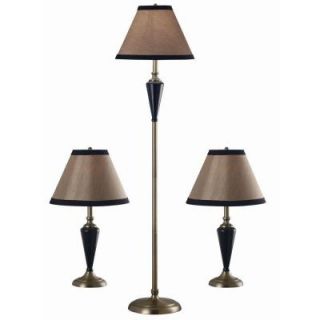 Kenroy Home Hunley 2 Table and 1 Floor Bronze Lamp Set 30349