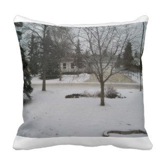 winter scene pillows