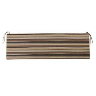 Home Decorators Collection Espresso Stripe Sydney 3 Seater Outdoor Bench Cushion 1573850880