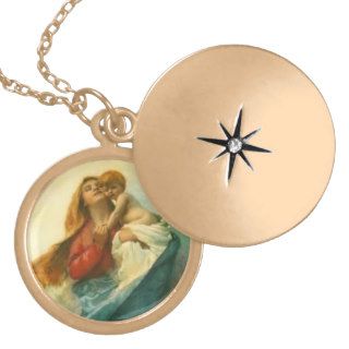 Mother Mary and Baby Jesus Necklace