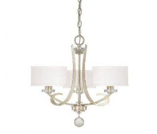 Capital Lighting 4263WG 552 Hutton 3 Light Chandelier, Winter Gold Finish with Decorative Shades    