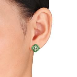 Sterling Silver Green Amethyst and Tsavorite Earrings Gemstone Bracelets