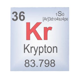 Krypton Individual Element of the Periodic Table Notepads
