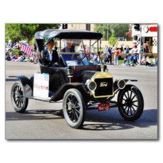 Ford Model T Cars Parades Postcard