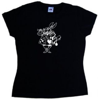 Alice In Wonderland Rabbit Black Ladies T Shirt Fashion T Shirts Clothing