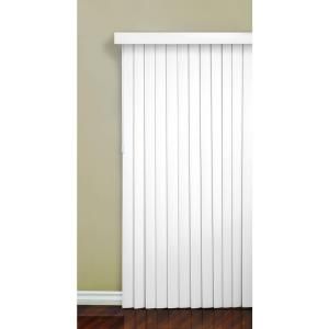 Perfect Home White Vertical Blind 3 1/2 in. Vanes (Price Varies by Size) 10793478804986
