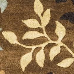 Handmade Soho Brown/Multicolor Floral New Zealand Wool Rug (2' x 3') Safavieh Accent Rugs