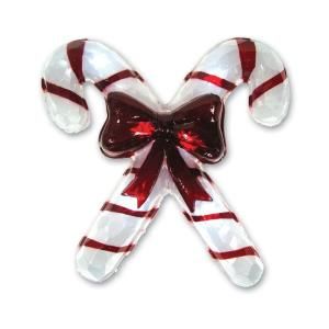 Brite Star 13.75 in. Battery Operated Pure White Twinkling LED Candy Cane Icy Window Decor 48 831 00