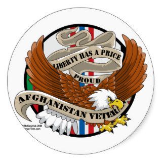 Liberty Has A Price Afghanistan Round Sticker