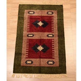 Amarilio Green/ Taupe Rug (3' x 5') 3x5   4x6 Rugs