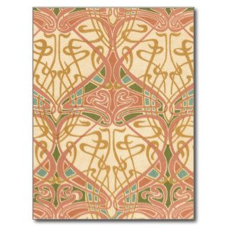 Art Nouveau Pale Design Post Card