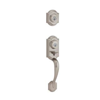 Kwikset 553MNHLIP 15S Satin Nickel Keyed Entry Montara Two Point Locking Single Cylinder Handleset with SmartKey   Door Handles  