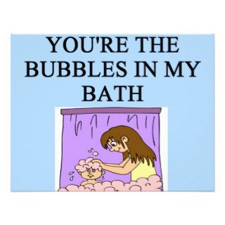bubble bath lovers custom invitations