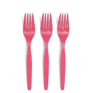 Hot Pink Plastic Forks (50 PC) Toys & Games