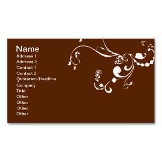 Brown Swirls Business Card Templates