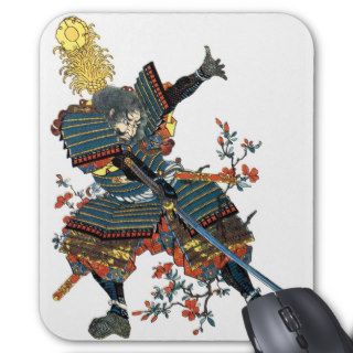 Samurai Shogun Warrior ~ Vintage Japanese Art Mouse Pad