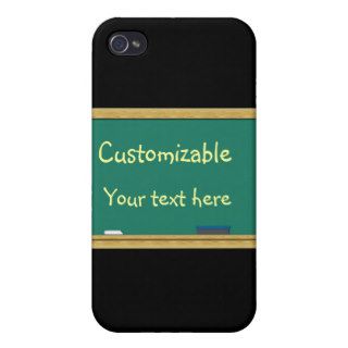 Green Chalkboard Greeting   Customizable Cases For iPhone 4