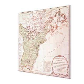 Map of the United States Immediately After Gallery Wrapped Canvas
