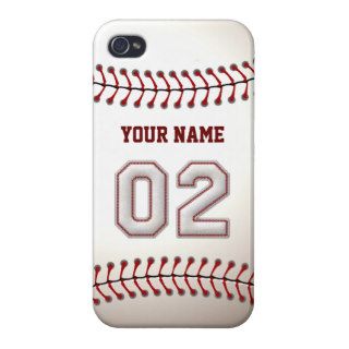 Player Number 2   Cool Baseball Stitches Case For iPhone 4