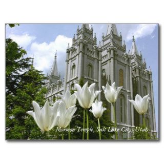 Mormon Temple, Salt Lake City, Utah Post Cards