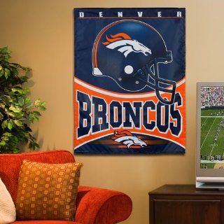 NFL Denver Broncos 27'' x 37'' Vertical Banner Flag   Navy Blue/Orange  Sports Fan Notepad Holders  Sports & Outdoors