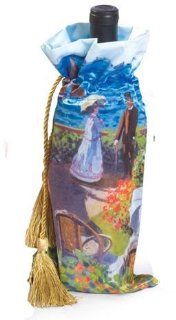 Pack of 6 Monet Art Wine Bottle Gift Bags   Garden at Sainte Adresse Kitchen & Dining