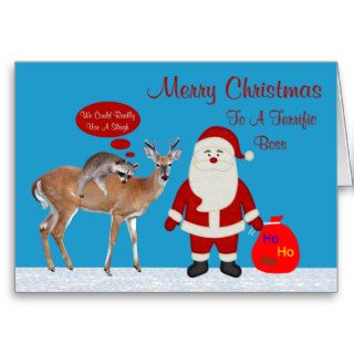 Christmas To Boss Greeting Card